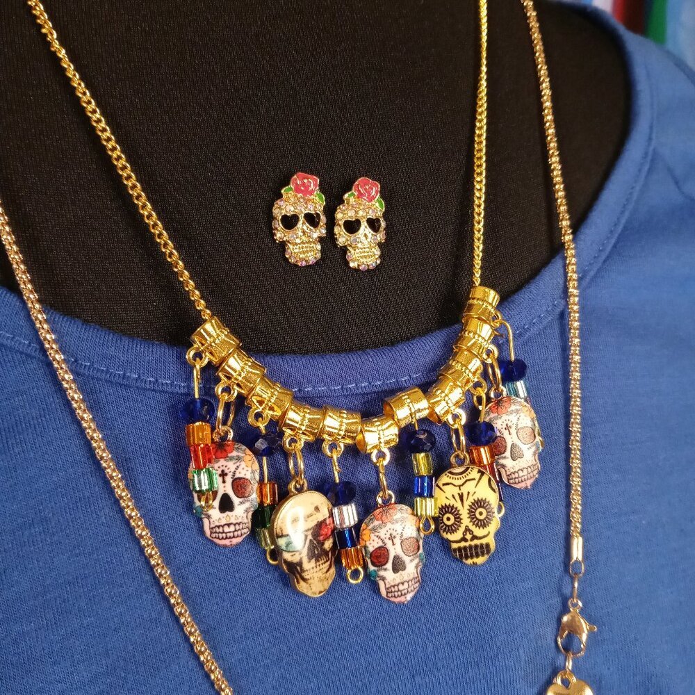 Day of the Dead Skull Necklace